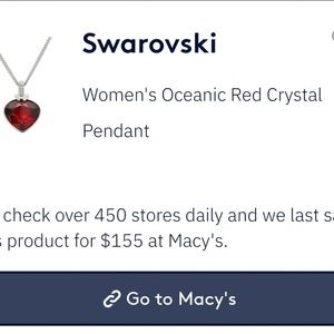 Authentic Swarovski Oceanic Red Crystal Pendant